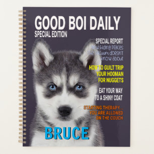 Siberian Husky Parody Magazine Cover Planner