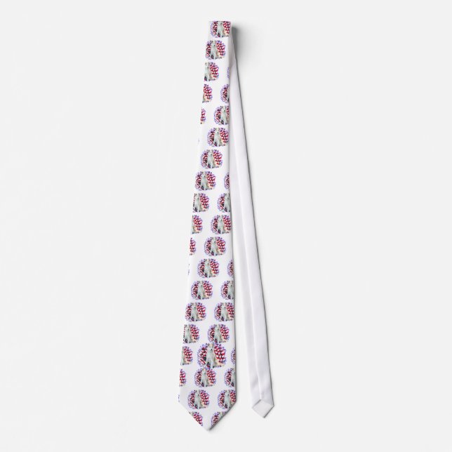Siberian Husky Patriot Tie (Front)