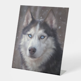 Siberian Husky Pedestal Sign