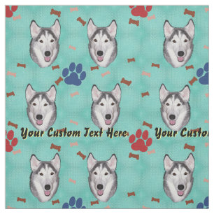 Siberian Husky - Personalise Fabric