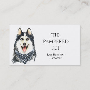Siberian Husky Pet Groomer/Vet/Sitters Business Card