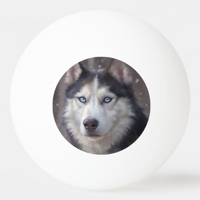 Siberian Husky Ping Pong Ball (Front)