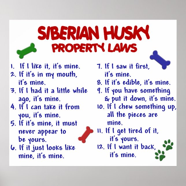 SIBERIAN HUSKY PL2 POSTER (Front)