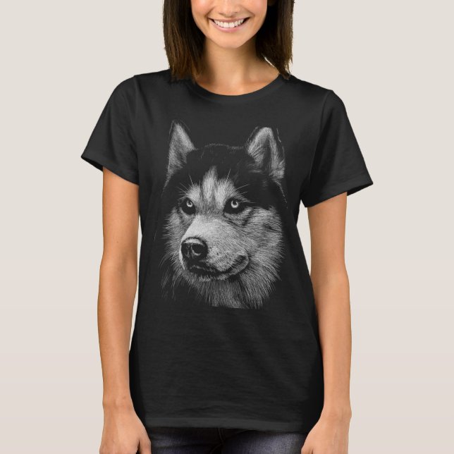 Siberian Husky Portrait 5 T-Shirt (Front)