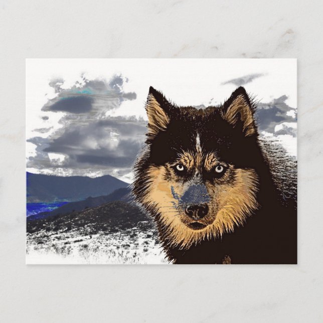 Siberian Husky Postcard (Front)