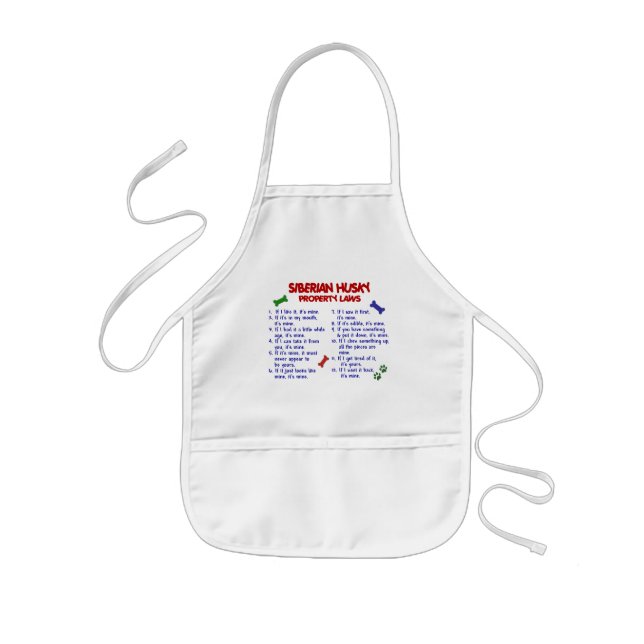 SIBERIAN HUSKY Property Laws 2 Kids Apron (Front)