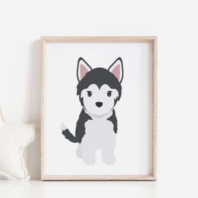 Siberian Husky Puppy Nursery & Kids Poster (Creator Uploaded)