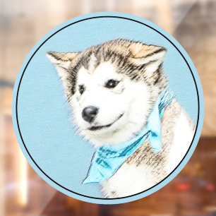 Siberian Husky Puppy Painting - Original Dog Art
