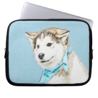 Siberian Husky Puppy Painting - Original Dog Art