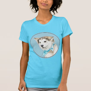 Siberian Husky Puppy Painting - Original Dog Art T-Shirt