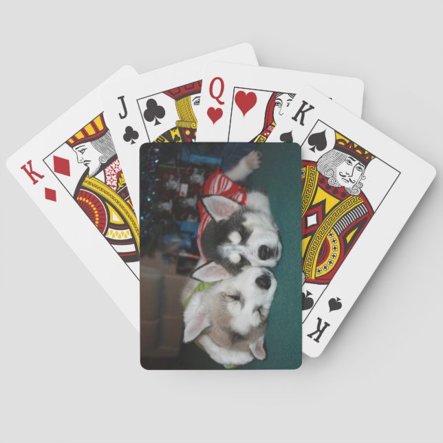 Siberian Husky Puppy Playing Cards (Back)