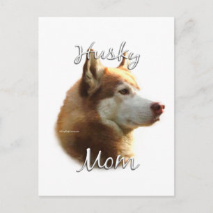 Siberian Husky (red) Mum 2 Postcard