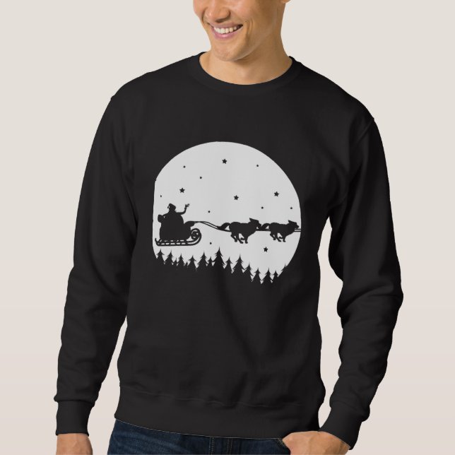 Siberian Husky Santa Claus Christmas Sweatshirt (Front)
