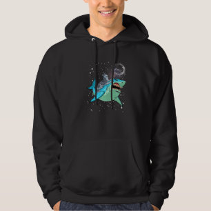 Siberian Husky Shark Jawsome Dog   Space Galaxy Hoodie