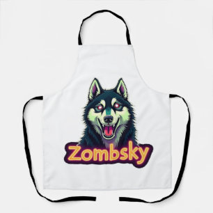Siberian Husky Sibe Zombie Dog Halloween Essential Apron