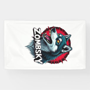 Siberian Husky Sibe Zombie Dog Halloween Essential Banner