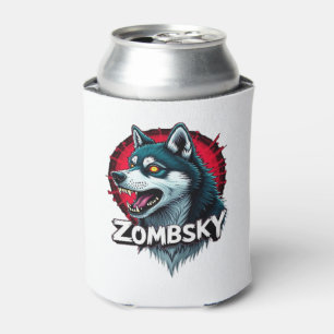 Siberian Husky Sibe Zombie Dog Halloween Essential Can Cooler