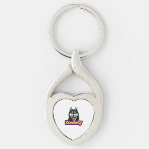Siberian Husky Sibe Zombie Dog Halloween Essential Key Ring