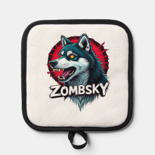 Siberian Husky Sibe Zombie Dog Halloween Essential Pot Holder