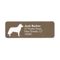Siberian Husky Silhouette Return Address Labels
