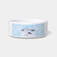 Siberian Husky (Silver and White) Painting Dog Art
