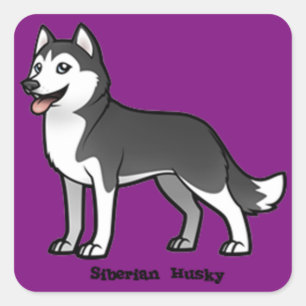 Siberian Husky Square Sticker