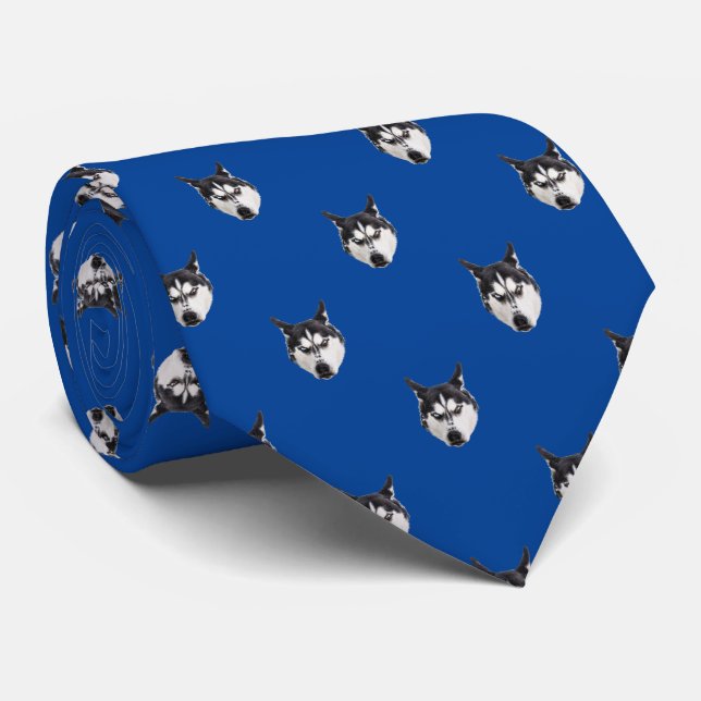 Siberian husky tie (Rolled)