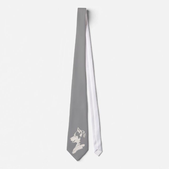 Siberian Husky Ties Stylish Alaskan Malamute Ties (Front)