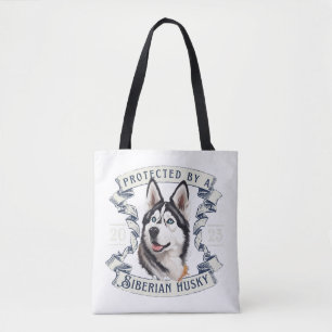 Siberian Husky Tote Bag