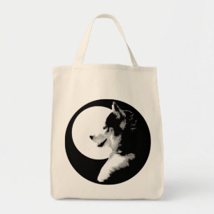 Siberian Husky Tote Bag Organic Husky Malamute Bag