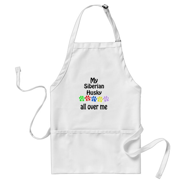 Siberian Husky Walks Design Standard Apron (Front)