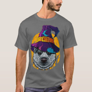 Siberian Husky Witch Dog Funny Halloween Costume C T-Shirt