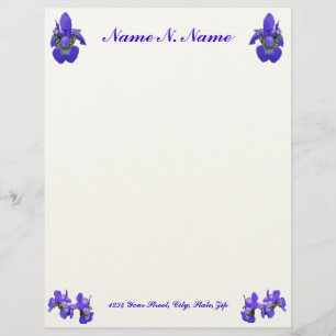Siberian Iris Letterhead