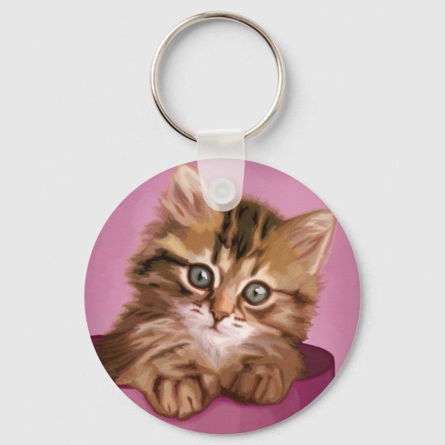 Siberian Kitten Key Ring (Front)
