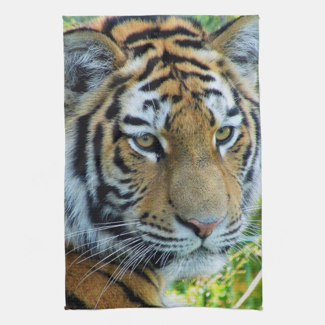 Siberian Tiger, Amur Tiger Kitchen Towel (Vertical)
