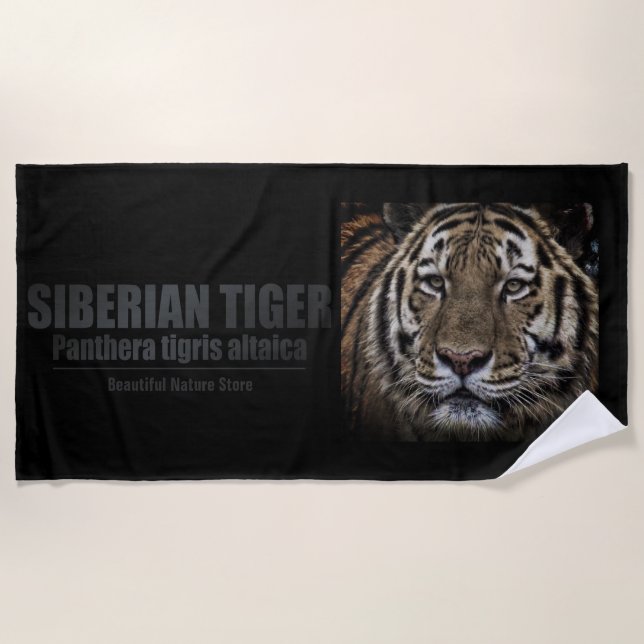Siberian Tiger：Beach Towel (Front)