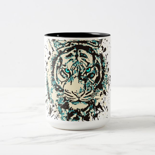 Siberian Tiger Cup | Colourful Tiger Coffee Mug (Center)