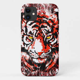 Siberian Tiger Head - Tiger Face Red Case-Mate iPhone Case
