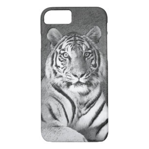 Siberian Tiger in Black and White Case-Mate iPhone Case