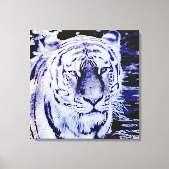 siberian tiger on wrapped  canvas print (Front)