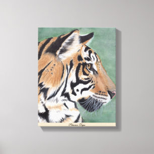 Siberian Tiger Original Watercolor Wall Art Piece