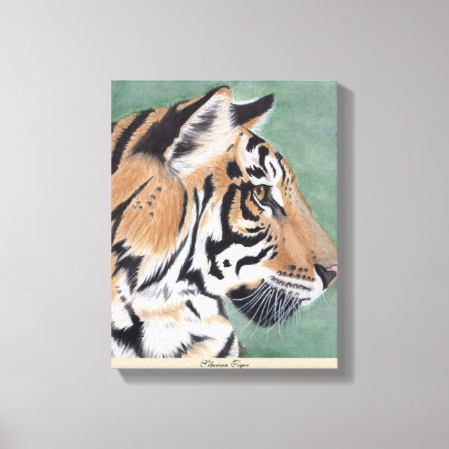 Siberian Tiger Original Watercolor Wall Art Piece (Front)