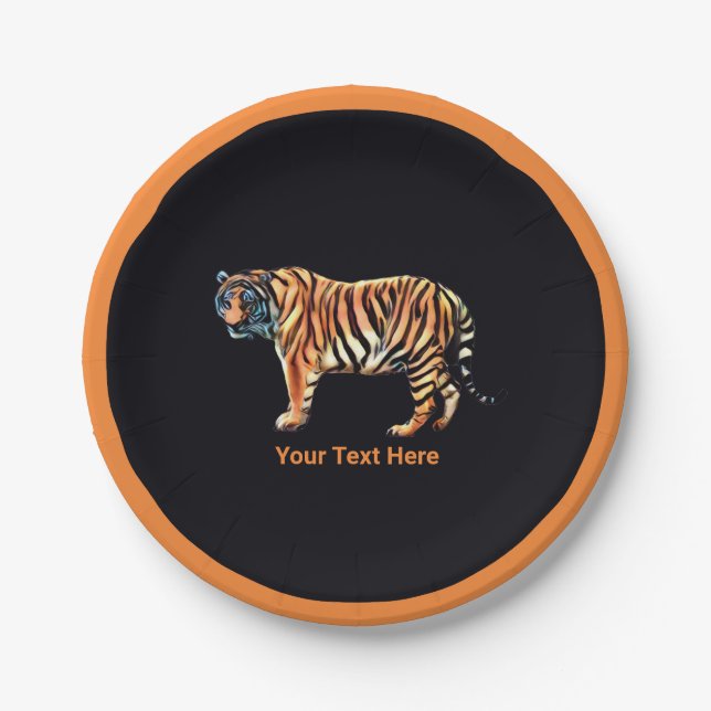 Siberian Tiger Paper Plate (Front)