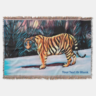 Siberian Tiger Throw Blanket