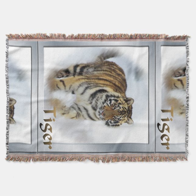 Siberian Tiger Throw Blanket (Front)