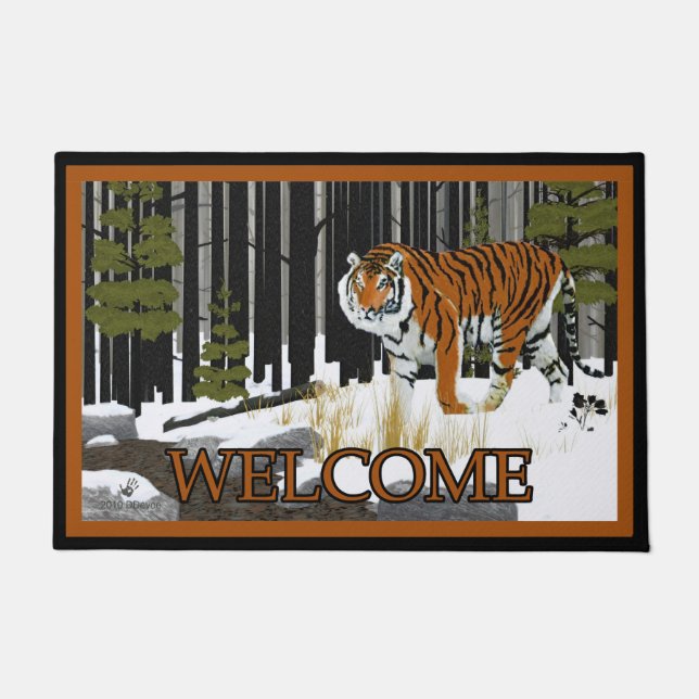 Siberian Tiger - Welcome Doormat (Front)
