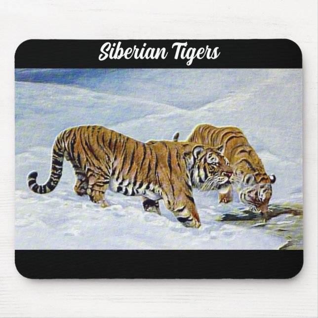 "Siberian Tigers" Mouse Pad (Front)