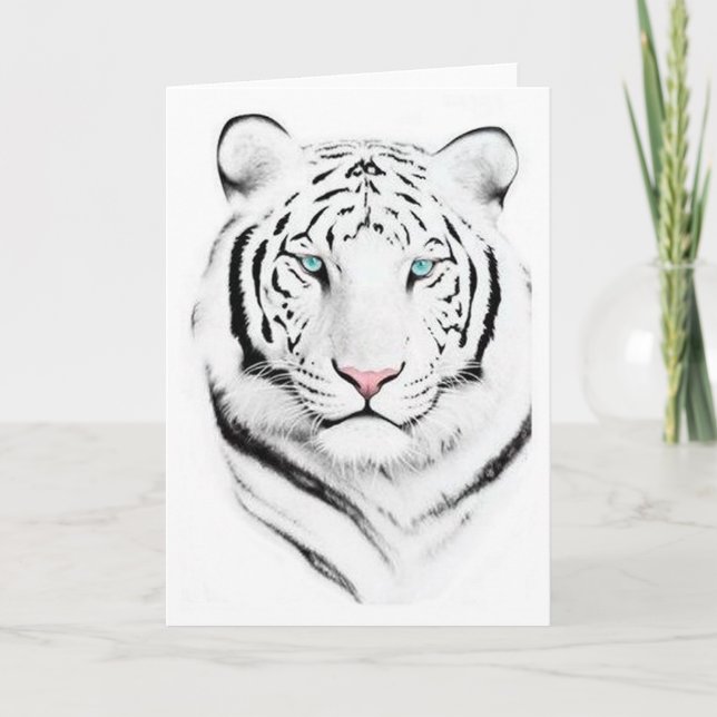 Siberian White Tiger Card (Front)