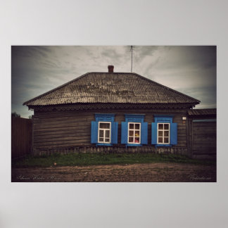 Siberian wooden houses (project by vladstudio.com) poster