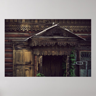 Siberian wooden houses (project by vladstudio.com) poster